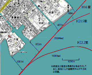 図3 羽田再拡張における飛行経路の変遷