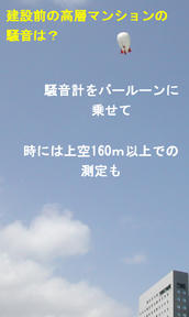 バルーンを用いた騒音測定