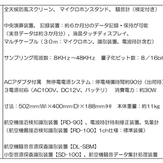 Automatic Measurement Device For Unwanted Aircraft Noise Nihon Onkyo Engineering Co Ltd