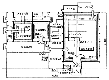 図3 自動車騒音実験棟平面図