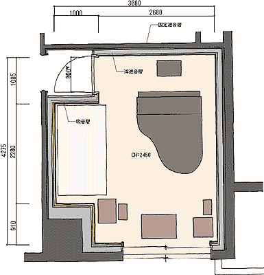 I邸ピアノ練習室見取り図