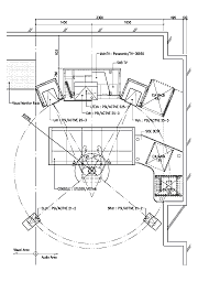音声モニター棚及びサラウンド配置図