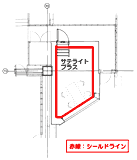 図2 1階平面図とシールドライン