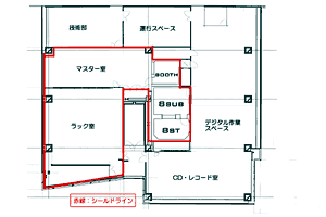 図3 10階平面図とシールドライン