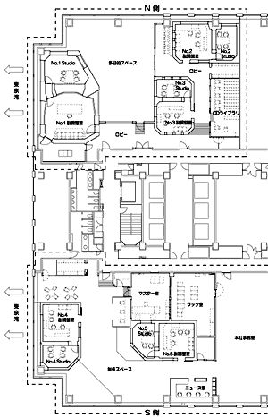 図1 27階放送エリアレイアウト