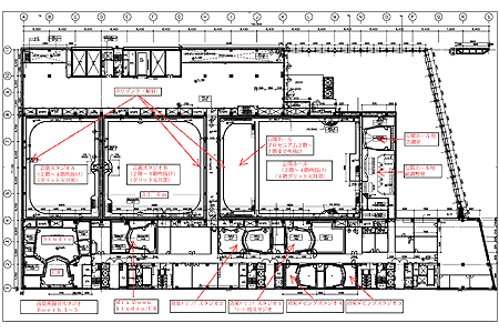 図1 4階の全体計画の平面図