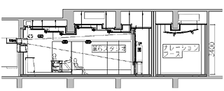 図-2. 第6スタジオ・ナレーションブース断面図