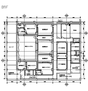 図1 南棟B1F全体レイアウト図