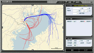 図3 飛行コース公開システムの画面例