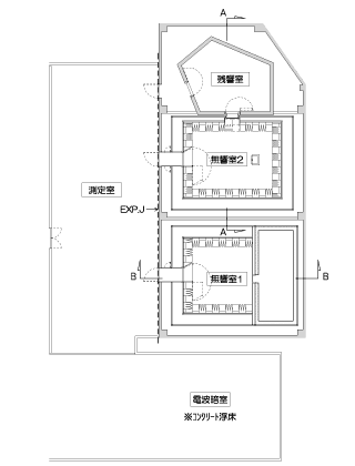 図2 音響実験室の平面計画