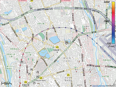 図8　PSSRによる航跡データの例 （伊丹）