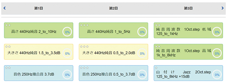 図2　カリキュラムの例（ 真耳 Online Webアプリ画面）